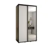 Kleiderschrank ASIRI 3 - 140/60 cm, schwarz/weiß/schwarz Produktbild-Vorschau 2
