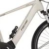 Close-up of an electric bicycle frame with branding and model information. Produktbild-Vorschau