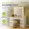 Juskys Schminktisch Talea und Hocker Tonia mit LED, 7 Produktbild-Vorschau 2