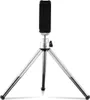 A silver tripod with a black phone holder. Anteprima dell’immagine prodotto