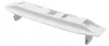 A white plastic object with a long, rectangular shape and cutouts. Produktbild-Vorschau