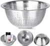 Scolapasta Tondo in Acciaio Inox per Sciacquare e Scolare Anteprima dell’immagine prodotto 14
