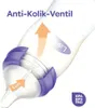 Close-up of a baby bottle with a focus on its anti-colic valve system. Podgląd zdjęcia produktu