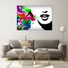 Bilder auf glas - Frau Gesicht Lippen Make-up - 100x70cm - Produktbild-Vorschau 7