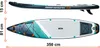 Top and bottom views of a stand-up paddleboard with dimensions indicated. Náhled obrázku produktu