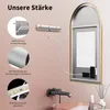 HOKO Miroir de salle de bain anti-buée LED Miroir arqué Voir les images du produit 6