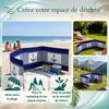 Lantigo Paravent de Plage Ancres Bleues 6 m Brise-vent pour Voir les images du produit 5
