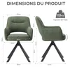 COLAMY Draaistoelen, set van 2, premium draaistoelen met Productafbeelding-voorbeeld 12
