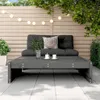 Design Möbel Gartenhocker Grau 120x80 cm Massivholz Kiefer Produktbild-Vorschau 3