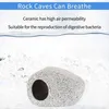 Aquarium Rock Cave Dekoration mit Grün Gras für Fische Produktbild-Vorschau 4