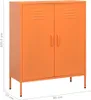 vidaXL Úložná skříň oranžová 80x35x101,5 cm ocel Náhled obrázku produktu 7