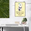 Mr. & Mrs. Panda Bild Panda Gehörlos DIN A2 - Gelb Pastell Produktbild-Vorschau 2