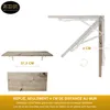 Table murale pliante Plateau 80x40 cm en bois de chêne Voir les images du produit 6