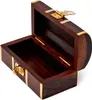 10x5x4,5cm Schatztruhe natur Holz mit Messing verziert Produktbild-Vorschau 2