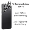 A black smartphone with camera lenses is shown next to text describing its features. Produktbild-Vorschau