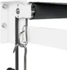 Close-up of a white bracket and a black roller blind mechanism with a silver hook. Anteprima dell’immagine prodotto
