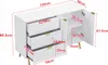 Merax Sideboard 120 cm mit Goldakzenten, Wellenstruktur, Produktbild-Vorschau 7