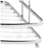 A close-up view of a chrome corner shelf for a bathroom. Náhled obrázku produktu