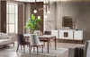 Luxus Esszimmer Set Esstisch 4x Stühle Anrichte Spiegel 7 Produktbild-Vorschau 2