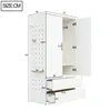 MODFU Kledingkast, wit, 70 x 50 x 170 cm, opbergkast met Productafbeelding-voorbeeld 4