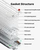 An exploded diagram showing the internal structure of a keyboard. Produktbild-Vorschau