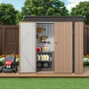 BEALIFE Metall-Gerätehaus 195x130x180 cm mit Bodenrahmen & Produktbild-Vorschau 3