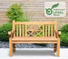 CLP Teakbank Florida teak Größe 120 cm Produktbild-Vorschau 3