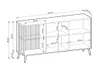 Technical drawing with dimensions of a cabinet. Náhled obrázku produktu