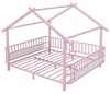 Merax Hausbett aus Metall 140x200cm, Jugendbett mit Produktbild-Vorschau 8