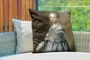 MuchoWow® Outdoor Kissen - Bildnis eines Mädchens in Blau - Produktbild-Vorschau 3