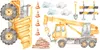 Muralo Aufkleber für Kinderzimmer Aquarelle Baumaschine Produktbild-Vorschau 2