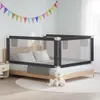 vidaXL Barrière de sécurité pour lit de bébé gris foncé Voir les images du produit 2