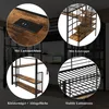 Collage of close-up images highlighting features of a loft bed with a desk and shelves. Náhled obrázku produktu