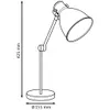 Eglo 49469 PRIDDY E27 stolní lampa černá bílá Náhled obrázku produktu 6