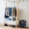 Kindergarderobe aus Holz und Weiß mit Schublade LOU Produktbild-Vorschau 7