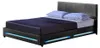HOME DELUXE - LED Bett ASTEROID - Dunkelgrau, 140 x 200 cm Produktbild-Vorschau 1