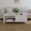 The Living Store Couchtisch HAMAR Weiß 100x55x35 cm Produktbild-Vorschau 3