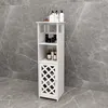 Badezimmerschrank Badschrank pp 3 Ablagen 78x22x22cm Weiß Produktbild-Vorschau 4