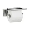 relaxdays Toilettenpapierhalter mit Ablage silber Produktbild-Vorschau 1