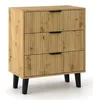 Komoda so šuplíkmi SITIVE SLIM - dub artisan / čierna Náhľad obrázku produktu 4