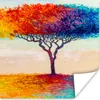 MuchoWow® Poster Gemälde - Ölfarbe - Baum - Regenbogen Produktbild-Vorschau 1