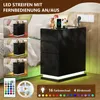 Table de nuit avec éclairage LED avec 3 tiroirs 63x50x30cm Voir les images du produit 3