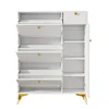 Flieks Schuhschrank mit 3 Klappen, Schuhkommode 90x25x121 Produktbild-Vorschau 6