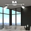 LED Deckenlampe, Chrom, Alu, bewegliche Spots, L 38 cm Produktbild-Vorschau 4