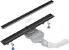Aquabad Slim Schwarz Matt Duschrinne 80cm mit befliesbarer Produktbild-Vorschau 1
