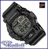 A black Casio G-Shock watch is displayed against a white background. The watch face shows the time and date, and various buttons and labels are visible on the watch case and strap. A logo for 'Rudloff Juwelier und Uhrmachermeister' is present in the bottom Produktbild-Vorschau