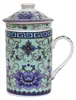 Keramik Teetasse mit Deckel + Sieb für Losen Tee mit (Lila Produktbild-Vorschau 1