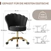 Diagram showing the dimensions and usage of an office chair. Voir les images du produit
