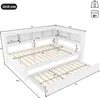 Merax daybed Daybed 140x200 cm, con letto estraibile 90 x Anteprima dell’immagine prodotto 6