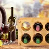 Relaxdays Weinregal, Bambus, 6 Flaschen, Weinständer für Produktbild-Vorschau 5